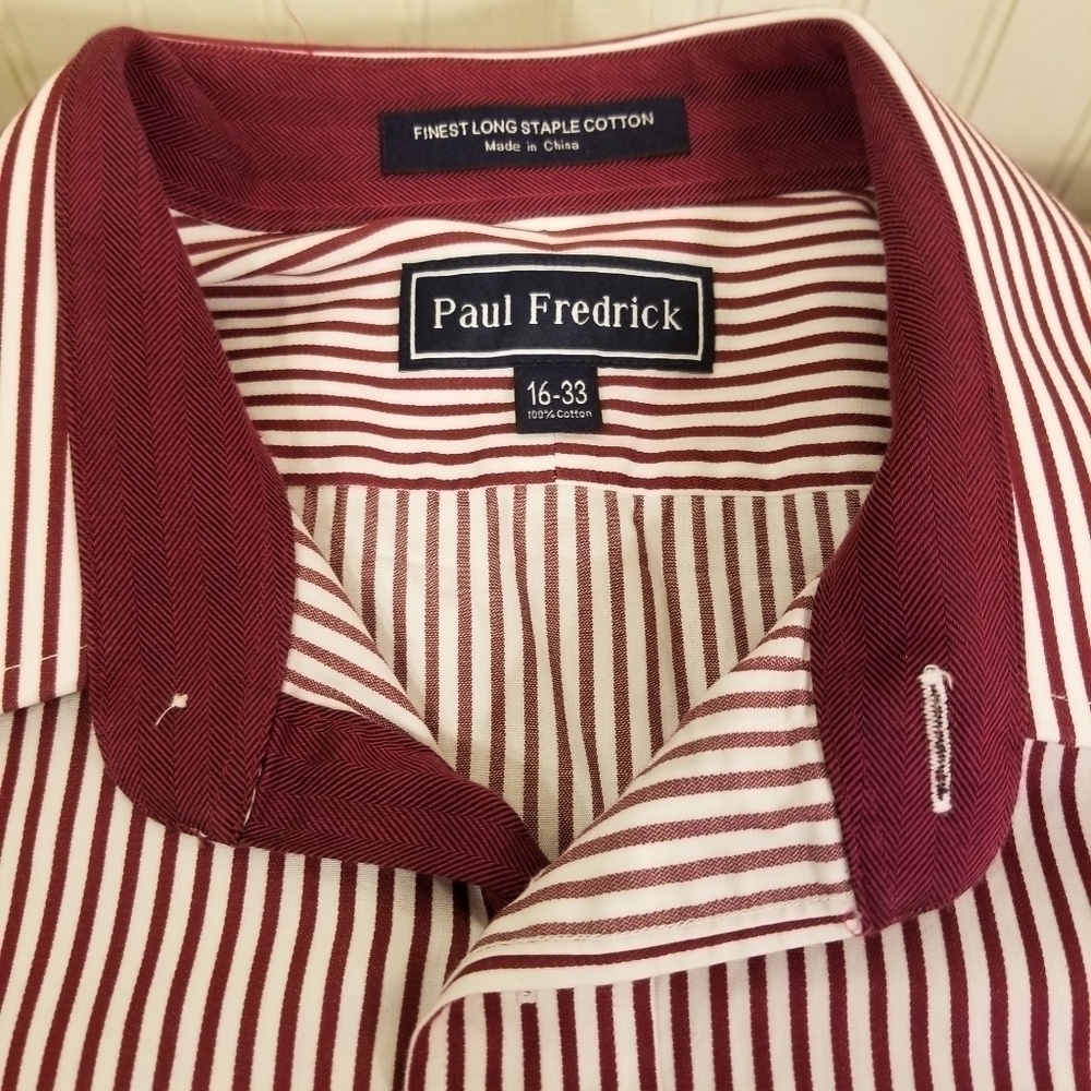 PAUL Fredrick Finest Long Staple Cotton Dress Shirt Size 16-33(Large)